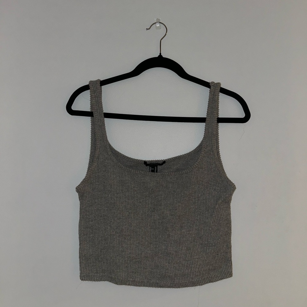 Forever 21 Grey Ribbed Tank Top